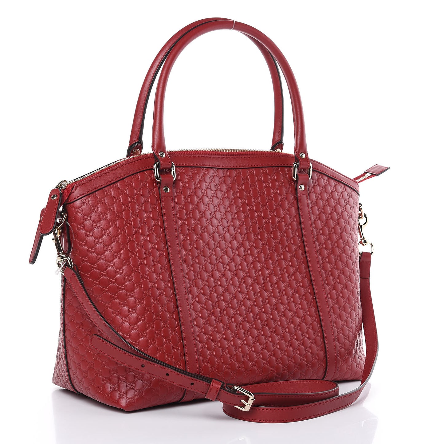 Soft Microguccissima Dome Satchel Red
