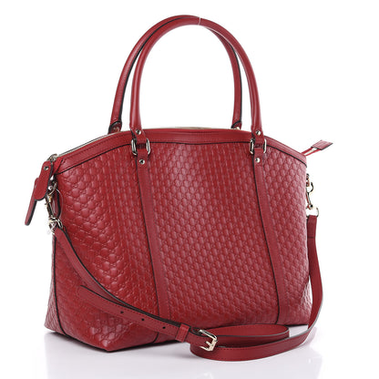 Gucci Soft Microguccissima Dome Satchel Red 3 of 10