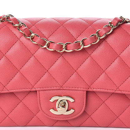 Chanel Caviar Quilted Mini Rectangular Flap Dark Pink 8 of 11