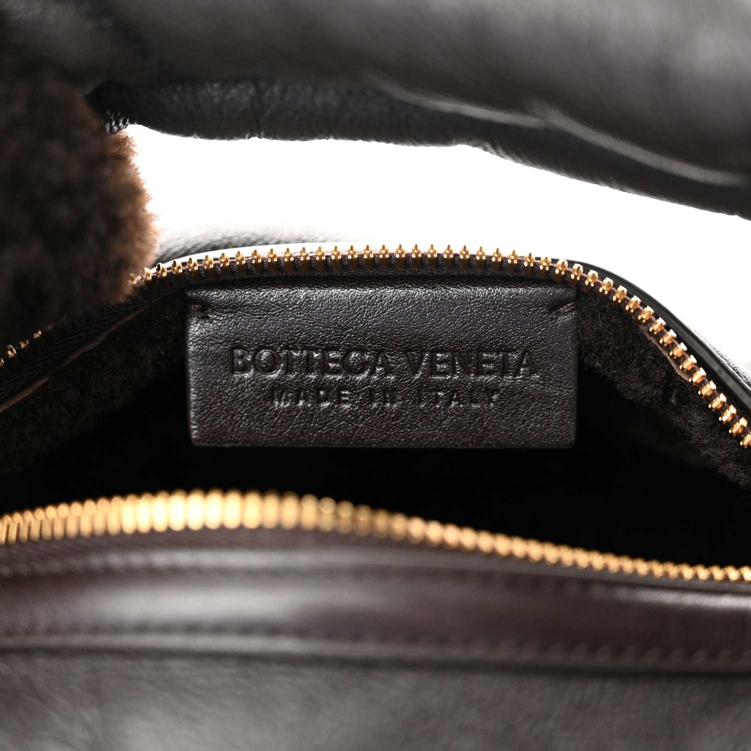 Bottega Veneta Calfskin Shearling Aviator Mini Jodie Dark Brown Fondant 6 of 10