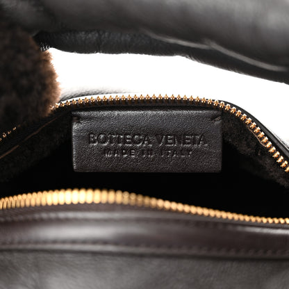 Bottega Veneta Calfskin Shearling Aviator Mini Jodie Dark Brown Fondant 6 of 10