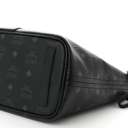 MCM Visetos Small Liz Reversible Shopper Tote Black 16 of 17