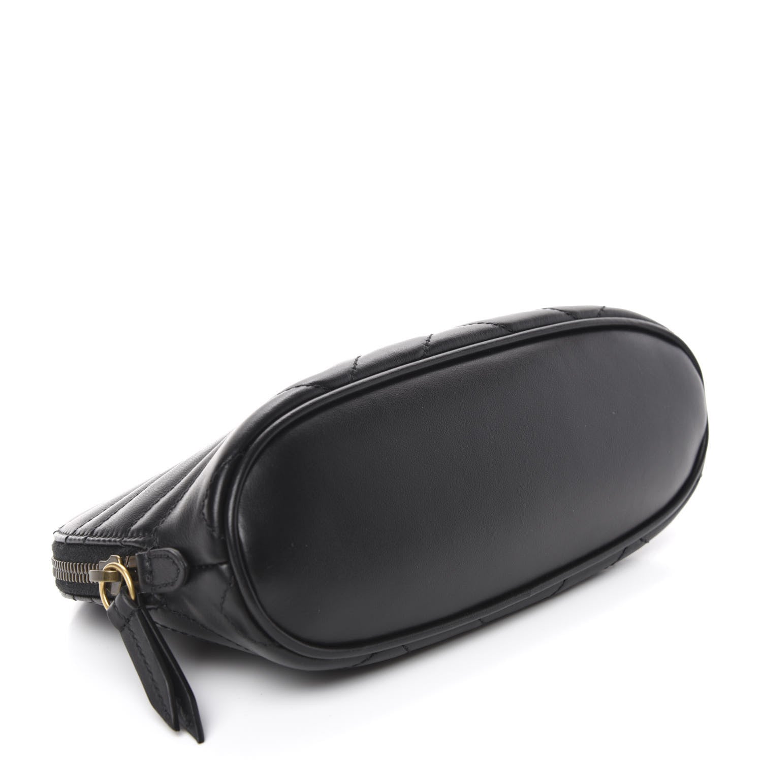 Gucci Calfskin Matelasse Large GG Marmont Pouch Cosmetic Case Black 4 of 9