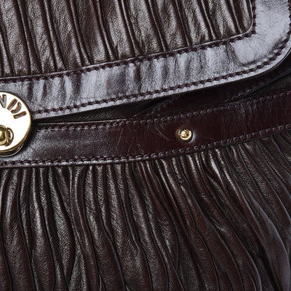 Fendi Nappa Pleated Shoulder Bag Testa di Moro 12 of 14