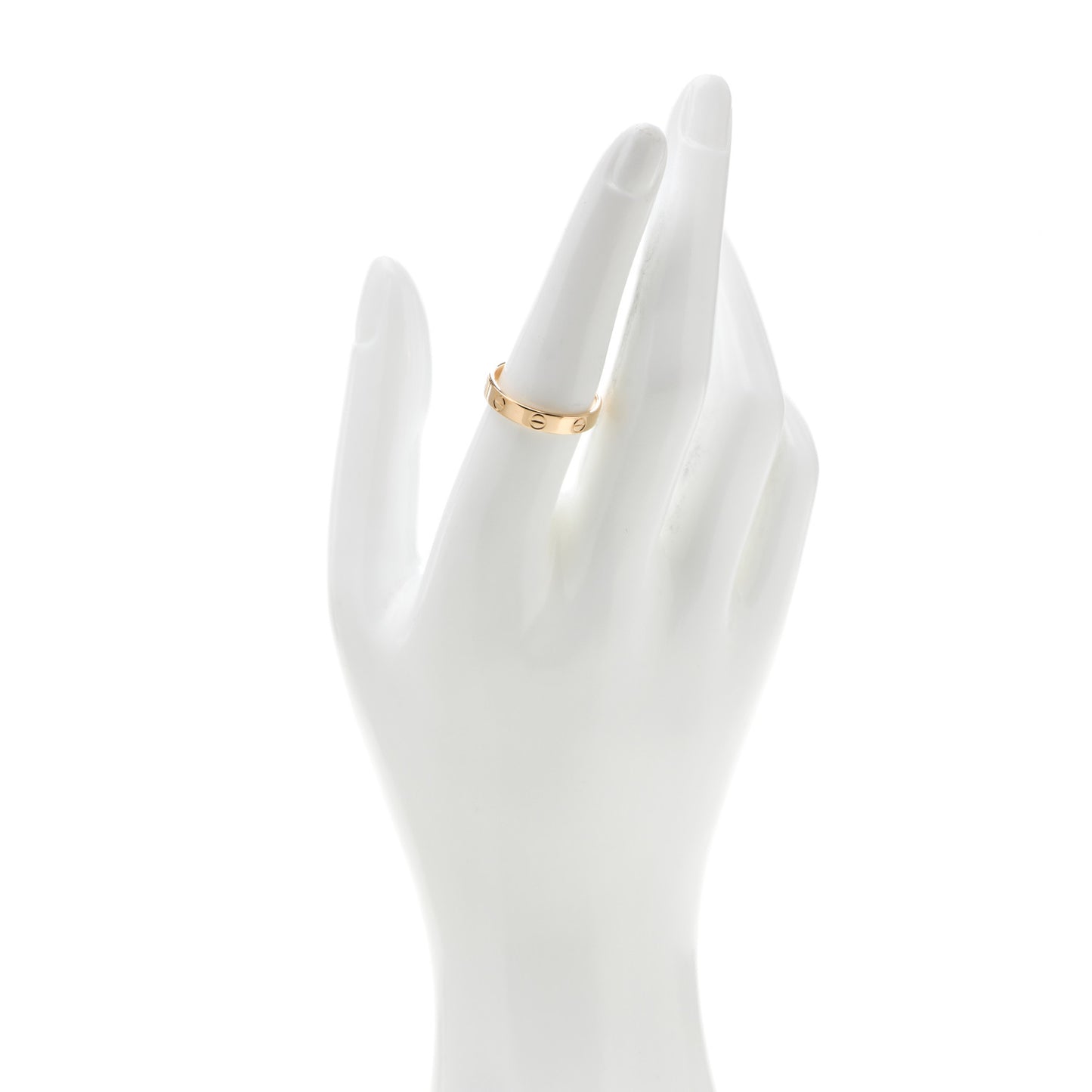 18K Yellow Gold 3.5mm LOVE Wedding Band Ring 55 7.25