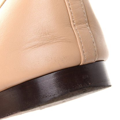 Chanel Lambskin Cap Toe CC Ballerina Flats 39 Beige Black 12 of 13