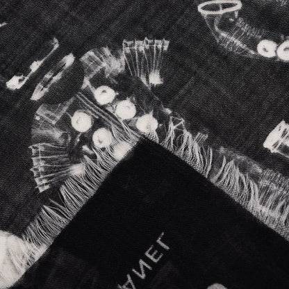 Chanel Cashmere Astronaut CC Scarf Black 5 of 7