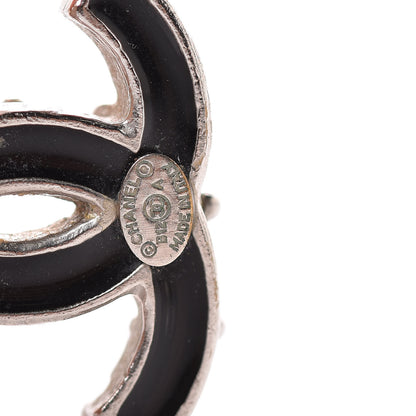 Chanel Enamel CC Earrings Black 6 of 7