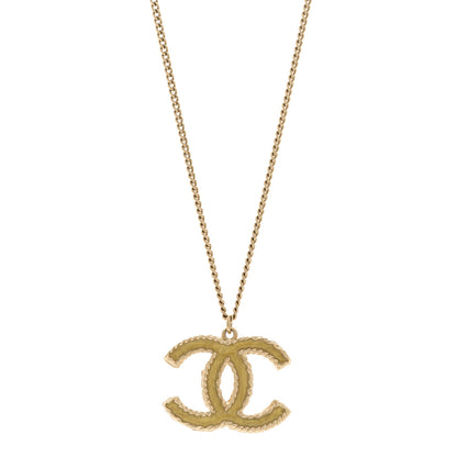 Chanel Crystal Enamel CC Reversible Pendant Necklace Gold 5 of 7