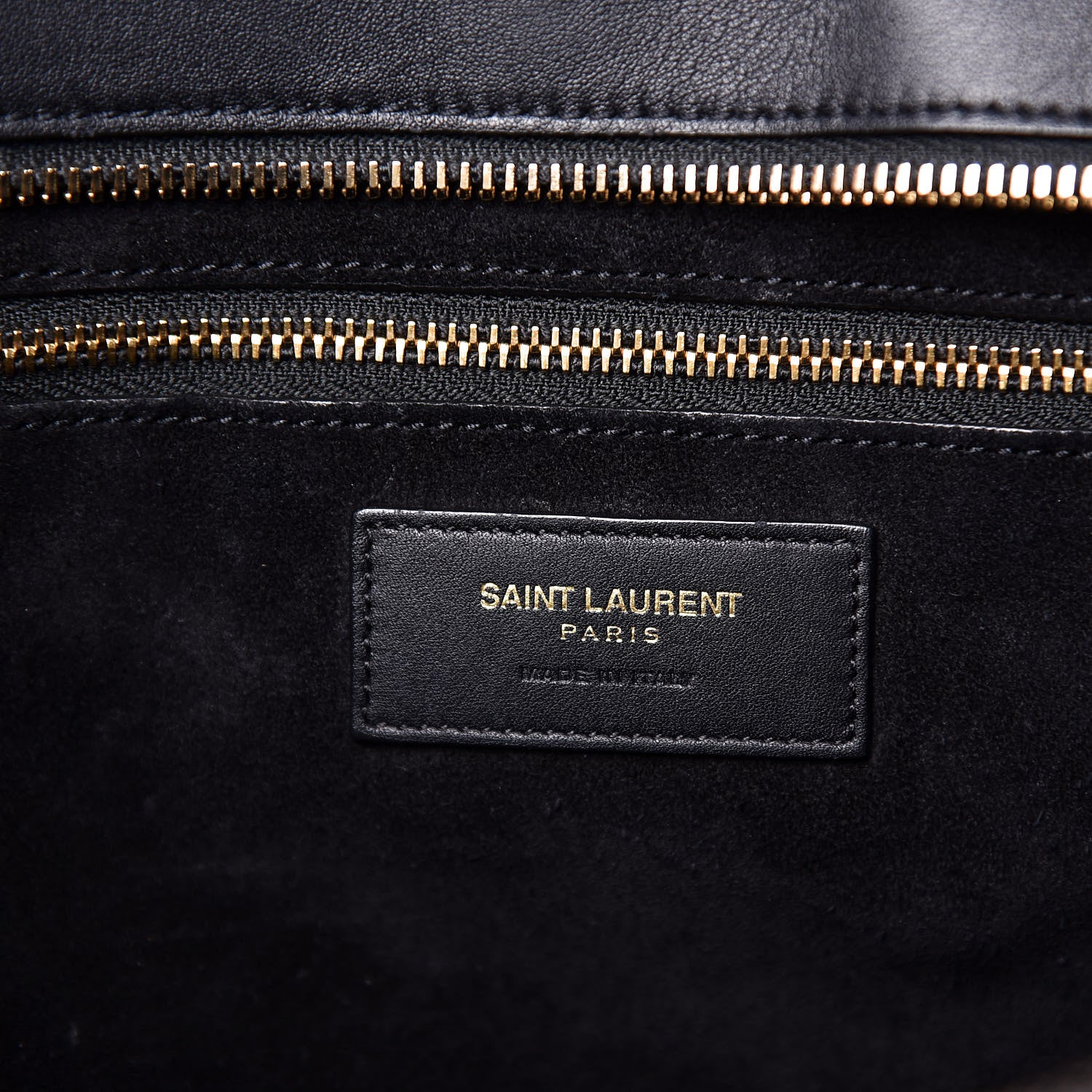 Saint Laurent Grained Calfskin Medium Cabas Rive Gauche Black 5 of 11