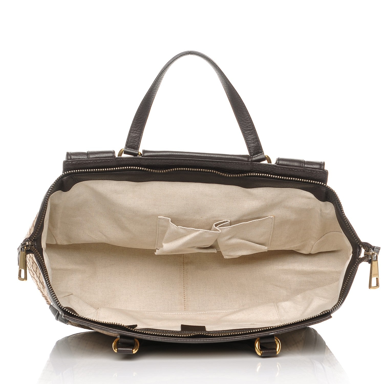 Gucci Diamante Cellarius Calfskin Medium 1973 Top Handle Bag Beige Ebony Cocoa 5 of 11