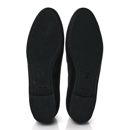 Louis Vuitton Suede Monogram Uniformes Ballet Flats 37.5 Black 5 of 8