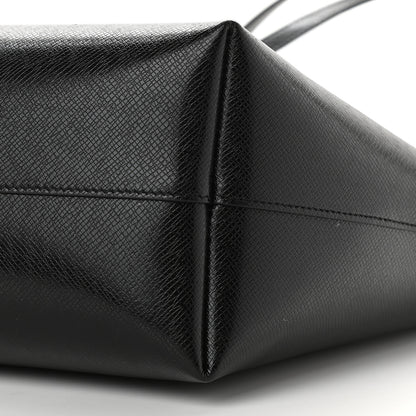Saint Laurent Grained Calfskin E/W Large Shopping Tote Black 6 of 6