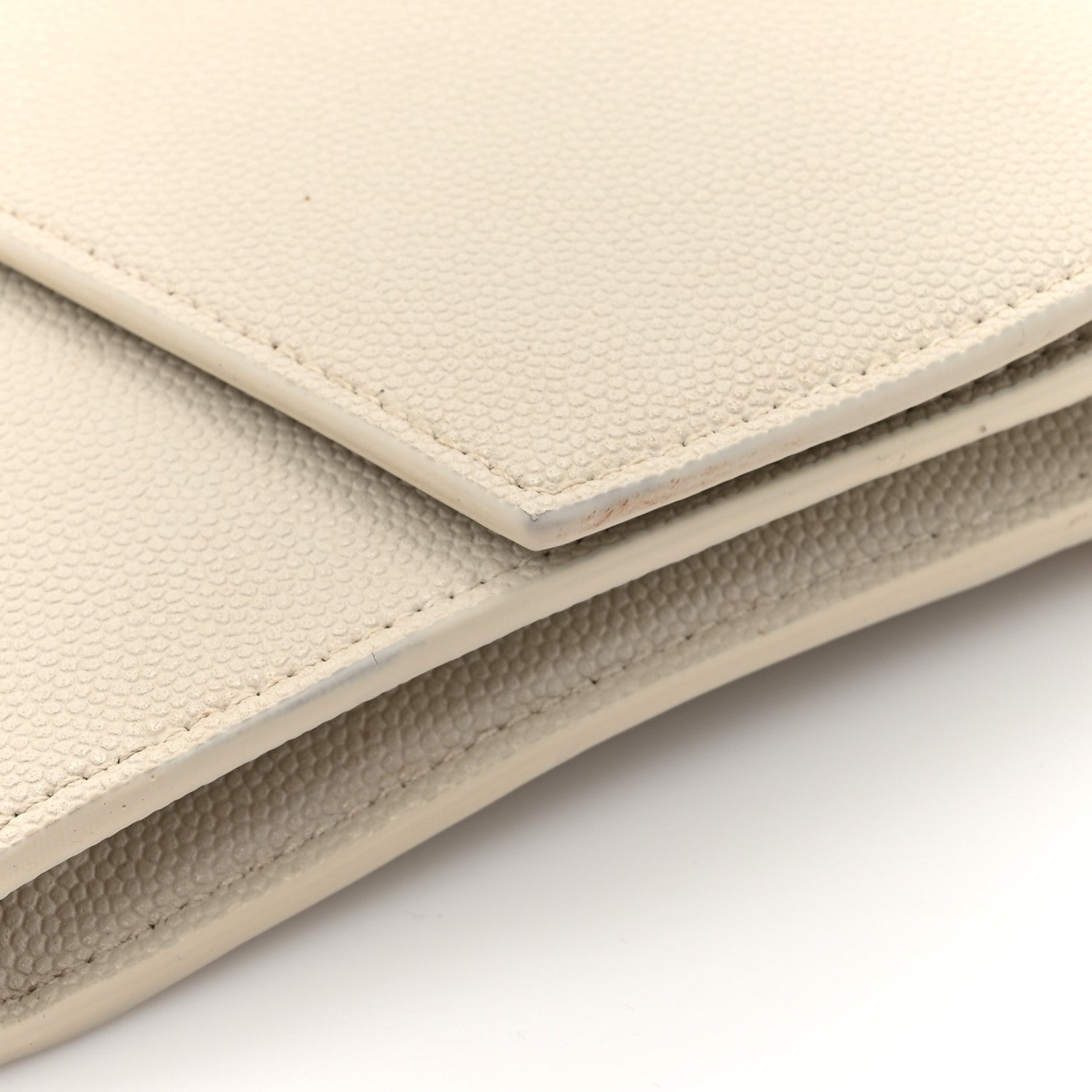 Saint Laurent Grain De Poudre Monogram Uptown Chain Wallet Crema Soft 14 of 17