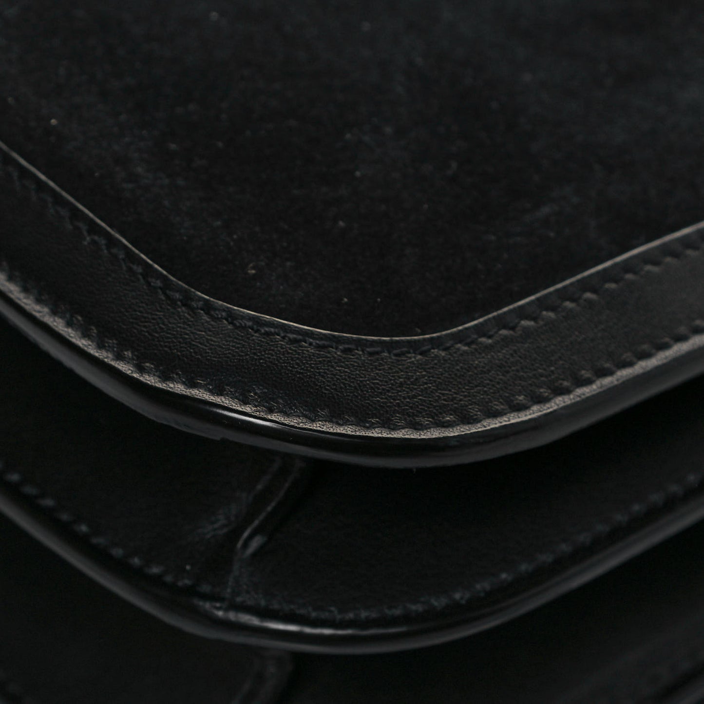 Suede Smooth Calfskin Monogram Medium Solferino Soft Satchel Black