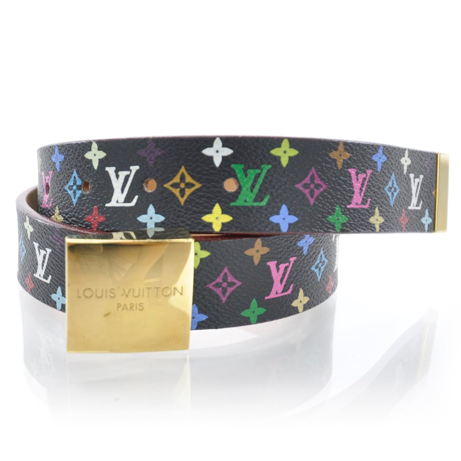 Louis Vuitton Monogram Multicolor Belt Black 70 28 6 of 6