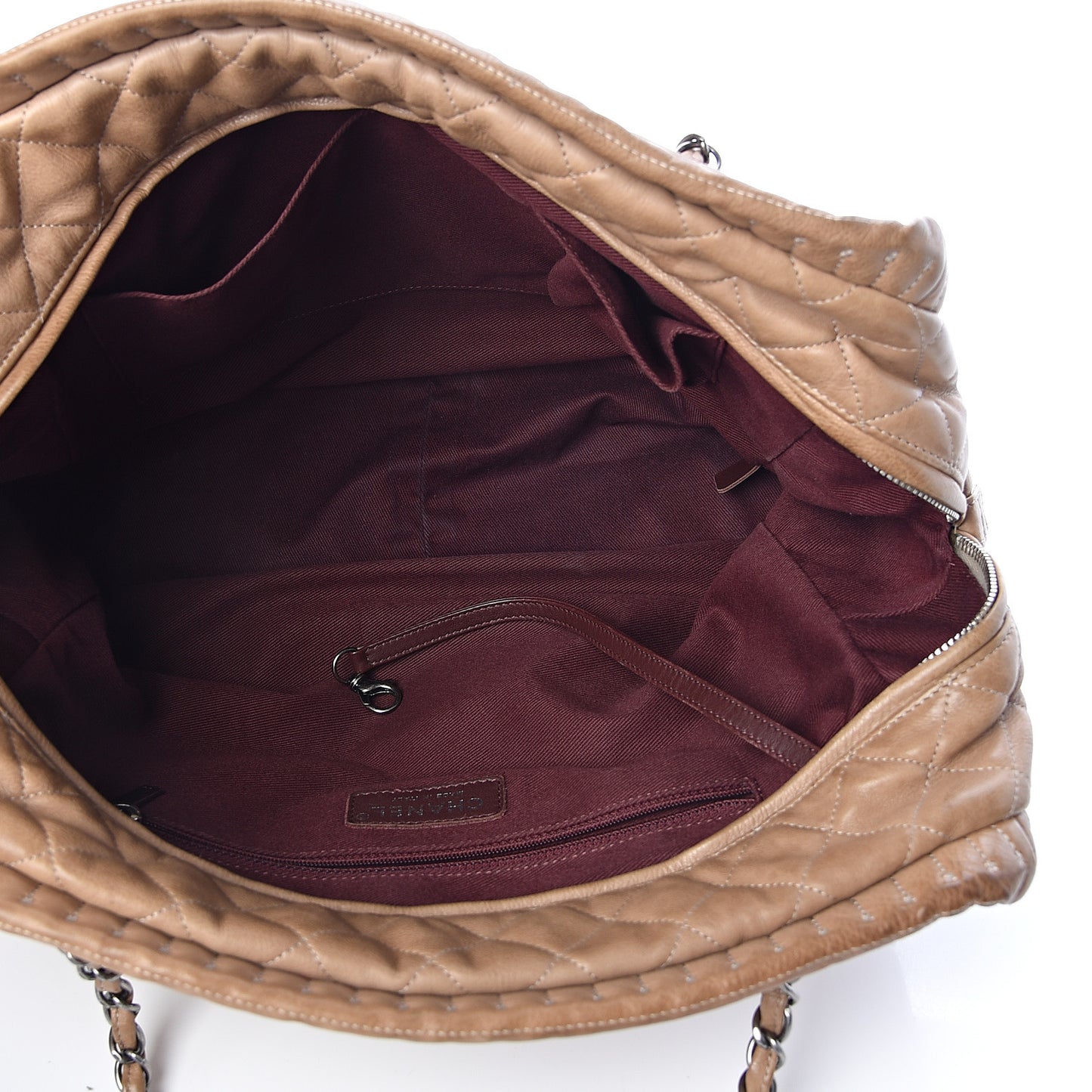 Calfskin Quilted Istanbul Shoulder Bag Beige