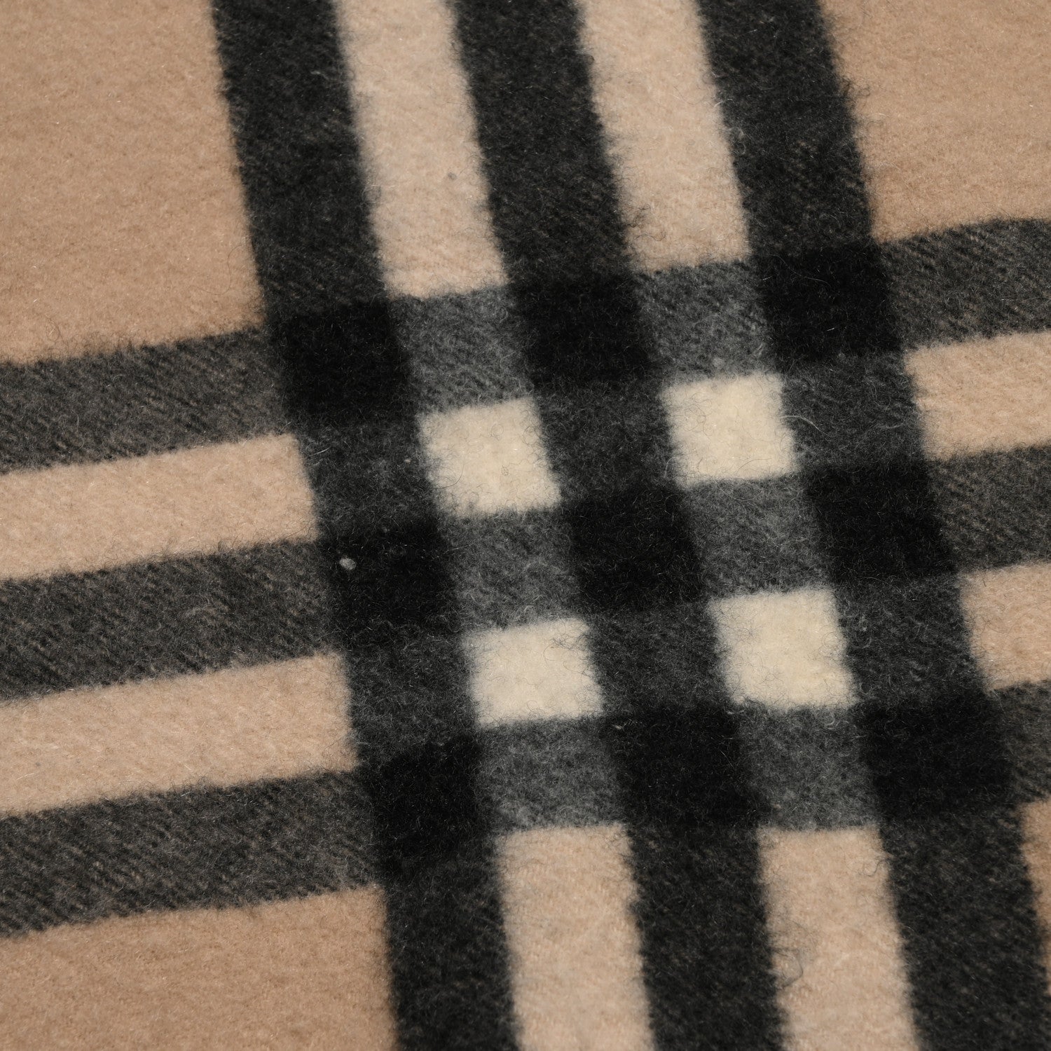 Burberry Cashmere Classic Check Fringe Scarf Camel 5 of 5