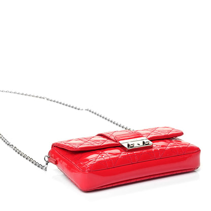Christian Dior Patent Cannage New Lock Pouch Red 3 of 4