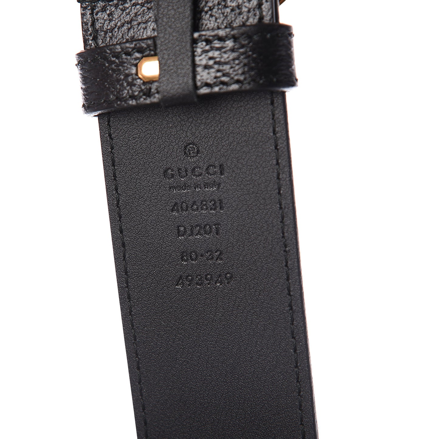 Textured Calfskin Double G 40mm Belt 80 32 Black