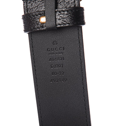 Gucci Textured Calfskin Double G 40mm Belt 80 32 Black 5 of 5