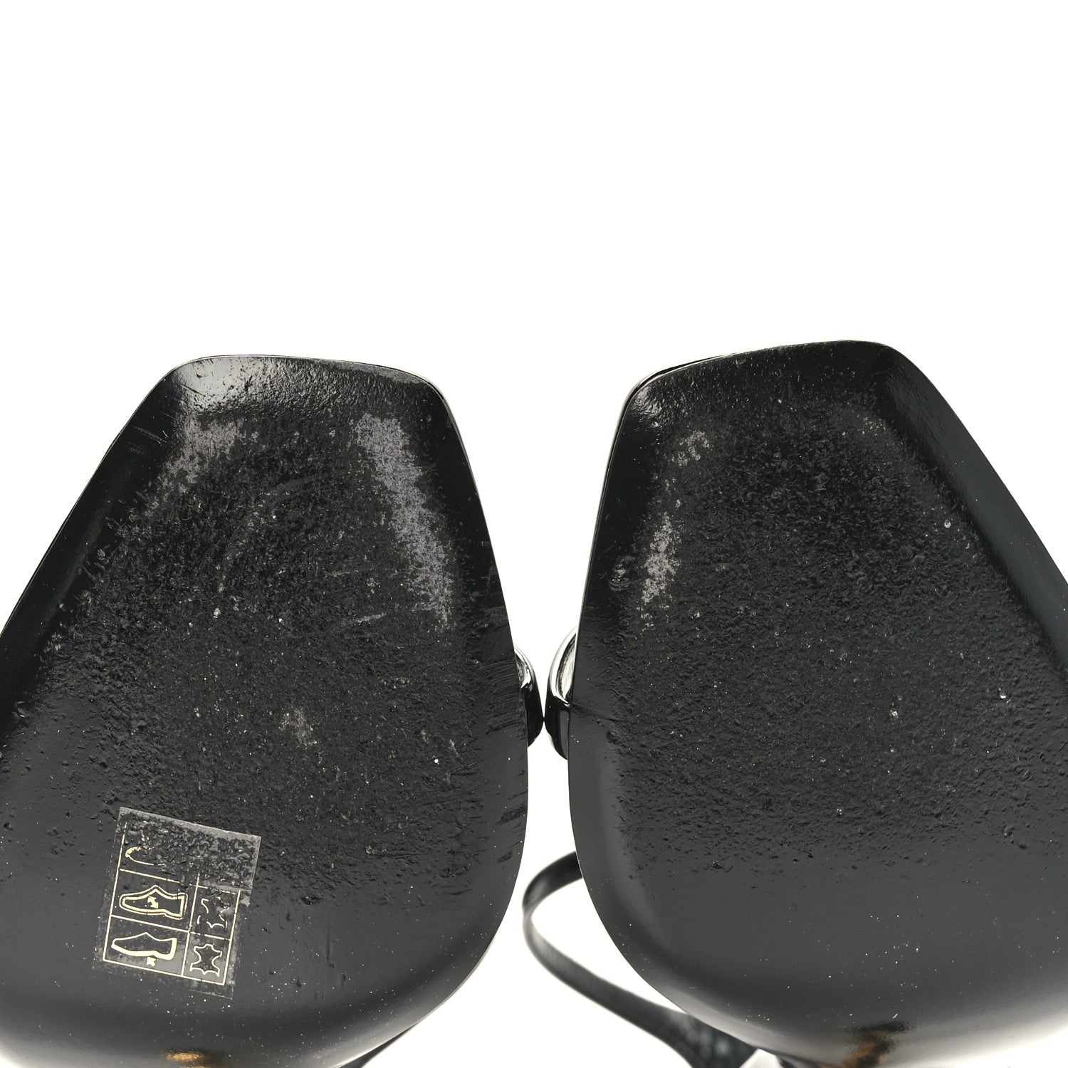 Saint Laurent Patent Calfskin Opyum 110 Sandals 37.5 Black Gold 12 of 12