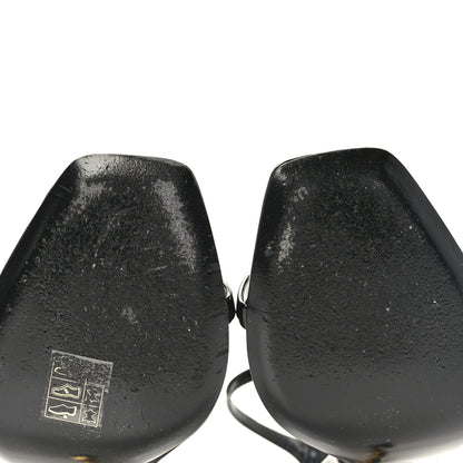 Saint Laurent Patent Calfskin Opyum 110 Sandals 37.5 Black Gold 12 of 12