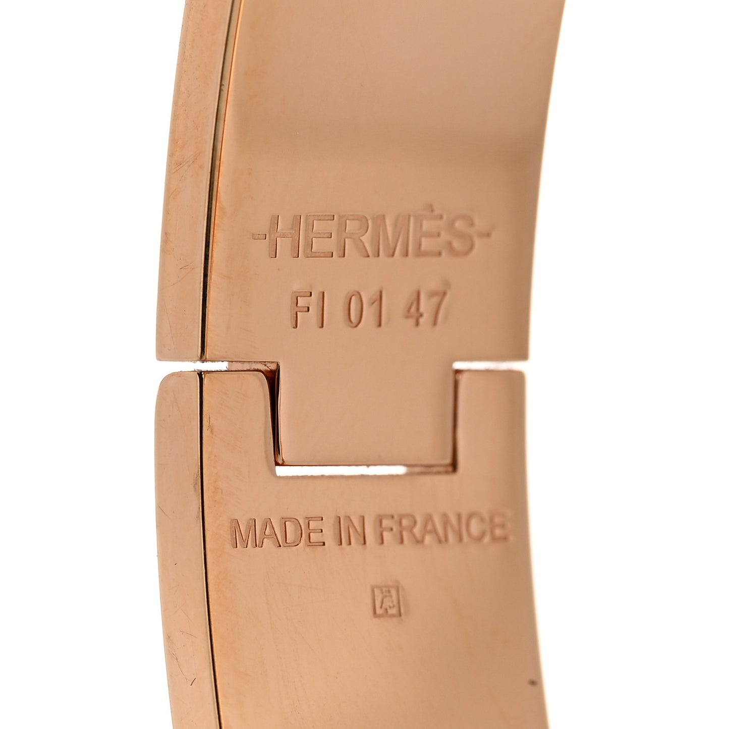Enamel Narrow Clic Clac H Bracelet PM Rose Nacarat
