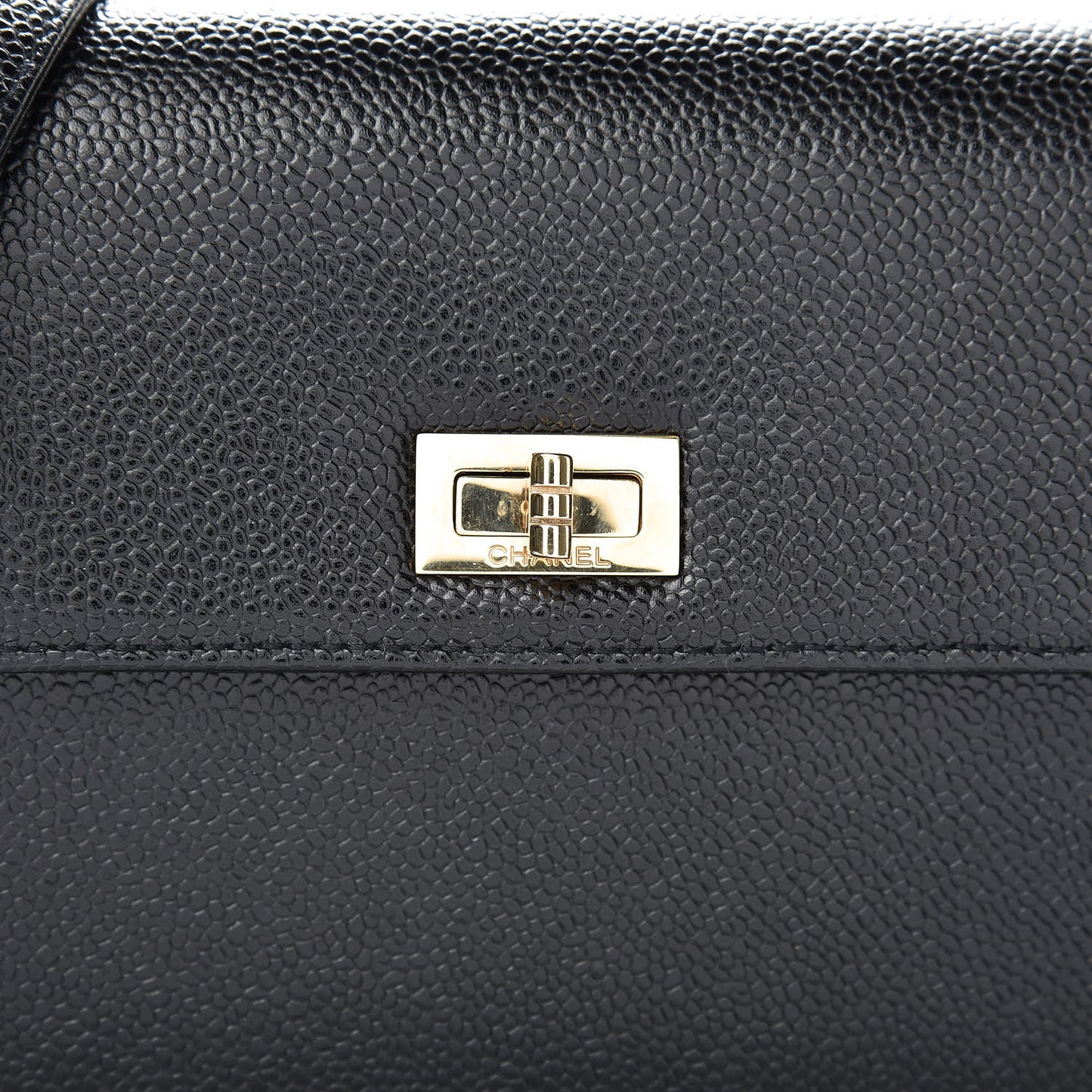 Caviar Mini Mademoiselle Flap Shoulder Bag Black