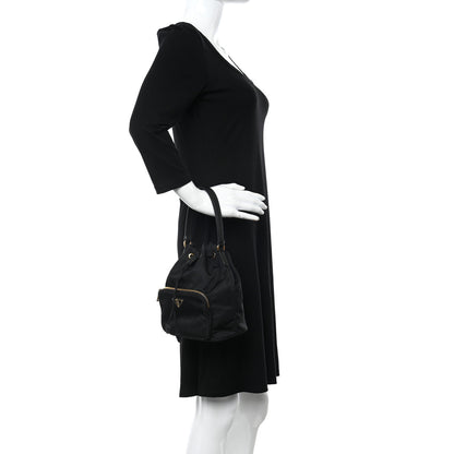 Prada Re-Nylon Duet Drawstring Shoulder Bag Black 2 of 10