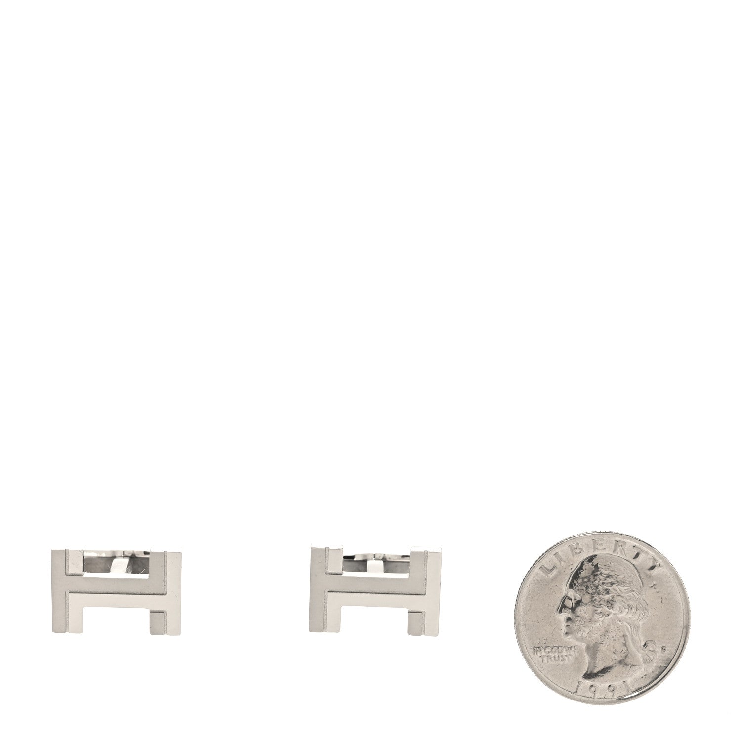 Hermes Palladium H Au Carre Cufflinks Silver 3 of 6