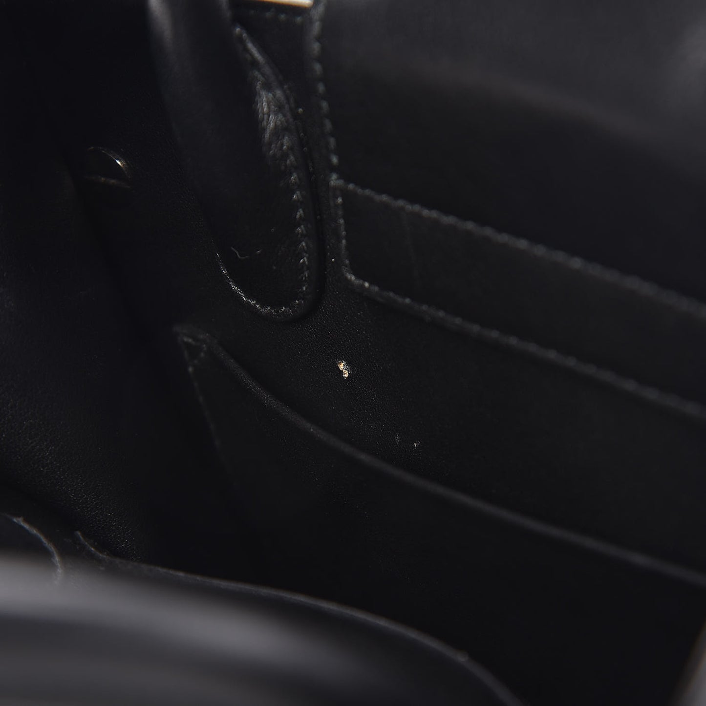 Grained Calfskin Mini Diorever Flap Black