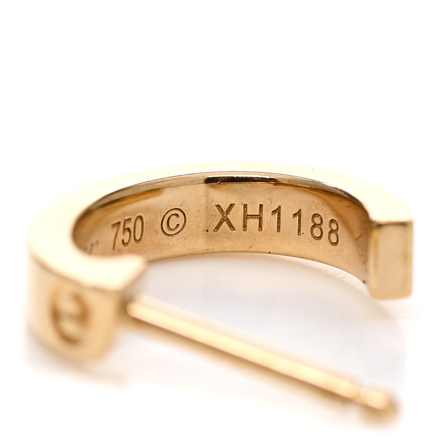 18K Yellow Gold Small LOVE Hoop Earrings