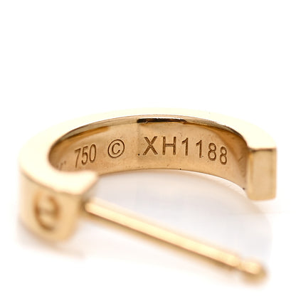 Cartier 18K Yellow Gold Small LOVE Hoop Earrings 5 of 5