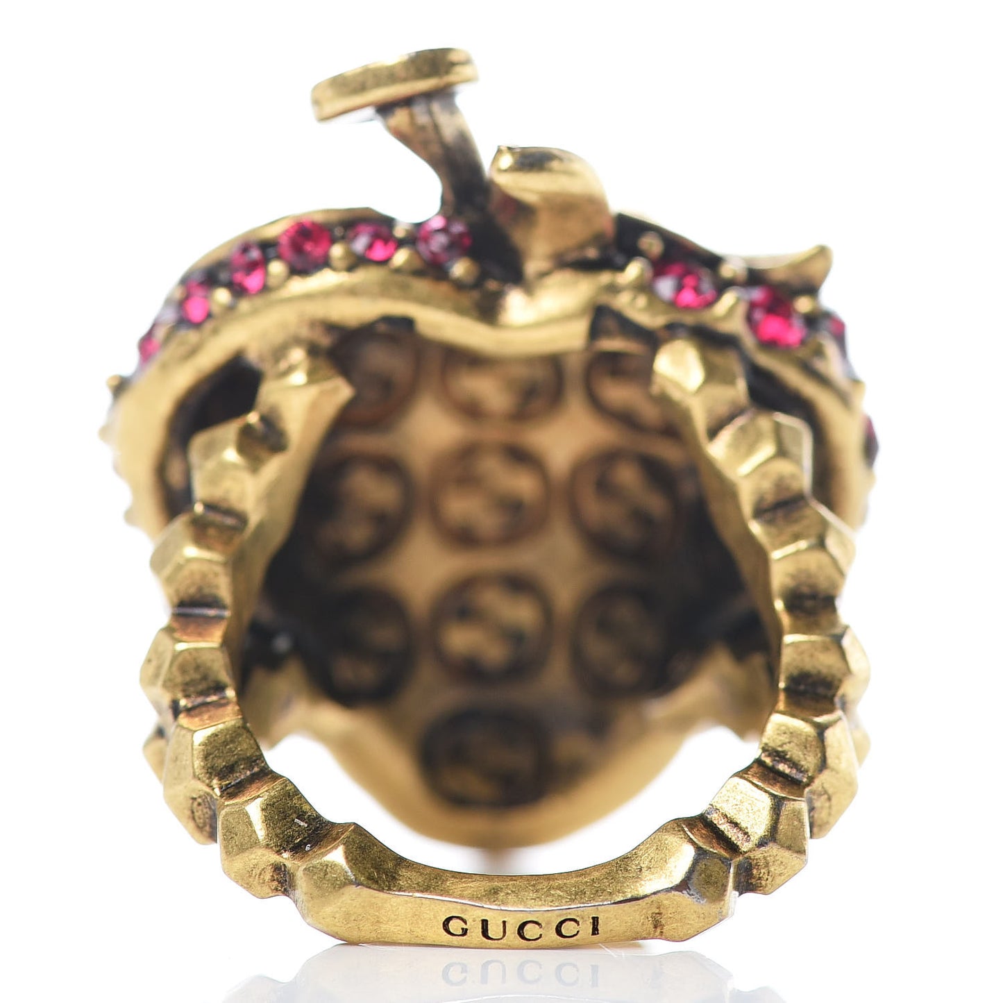 Crystal Strawberry Ring 8 Red