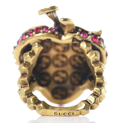Gucci Crystal Strawberry Ring 8 Red 3 of 6