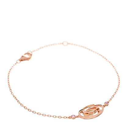 Cartier 18K Pink Gold Pink Sapphire Logo De Cartier Bracelet 1 of 4