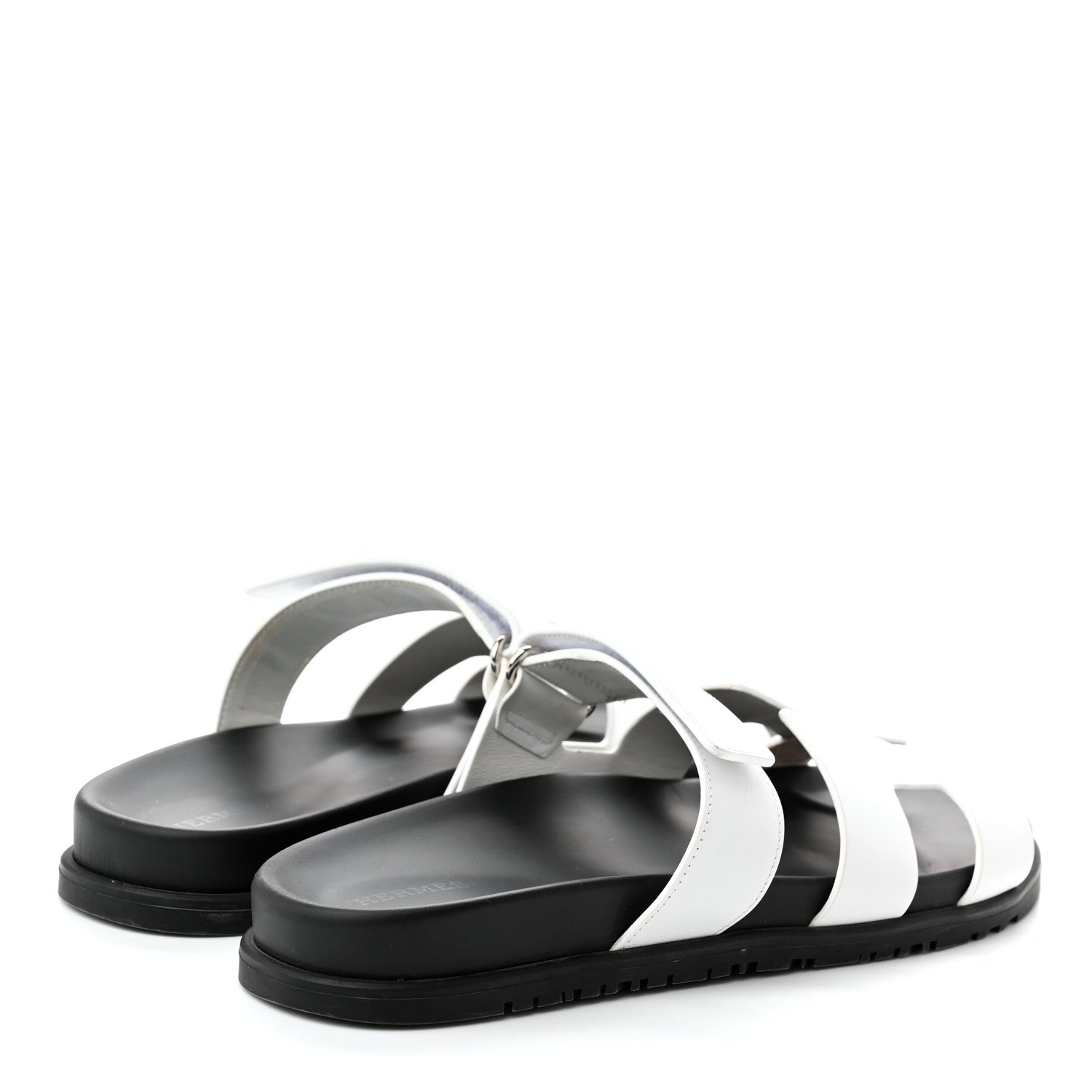 Hermes Calfskin Womens Chypre Sandals 41 White 4 of 12