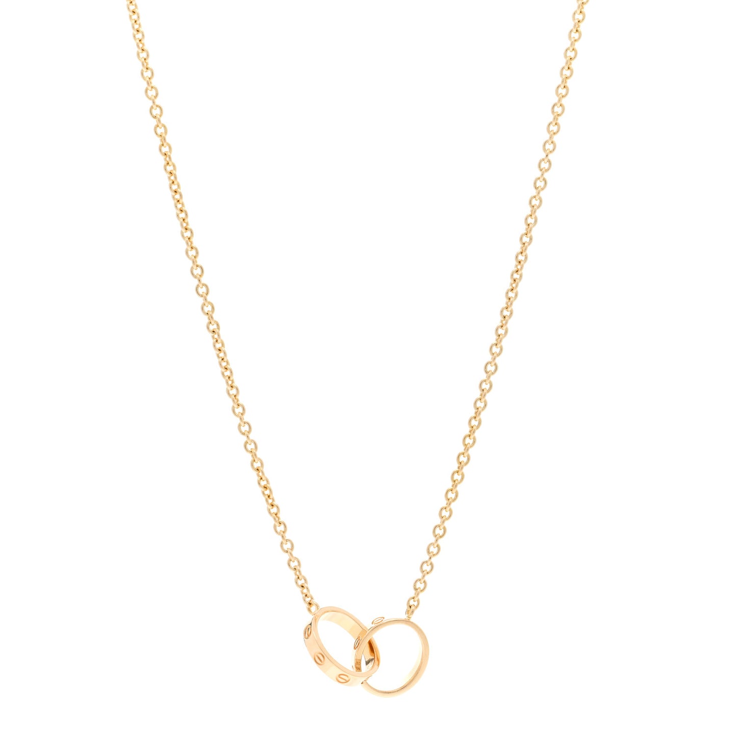 18K Yellow Gold Interlocking LOVE Necklace