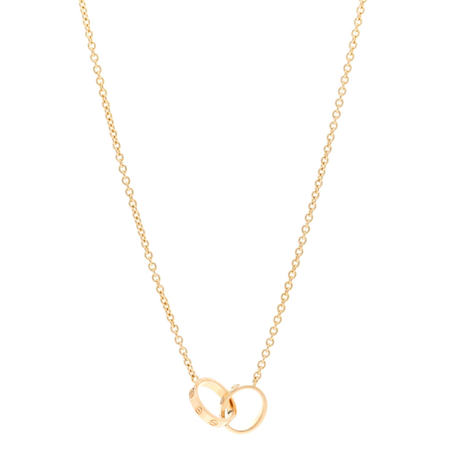 Cartier 18K Yellow Gold Interlocking LOVE Necklace 1 of 4