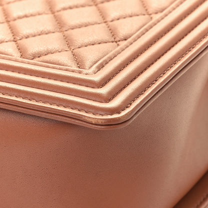 Chanel Calfskin Quilted New Medium Boy Flap Dark Beige 11 of 17