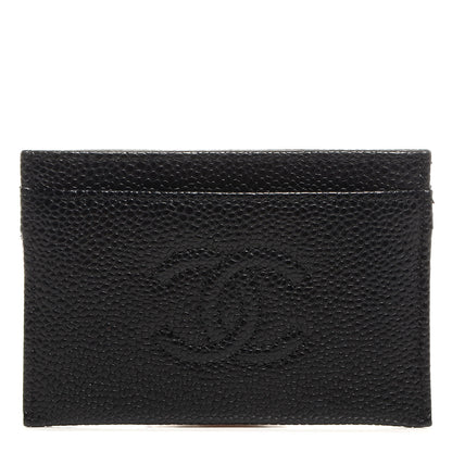 Chanel Caviar Timeless CC Card Holder Black 1 of 8
