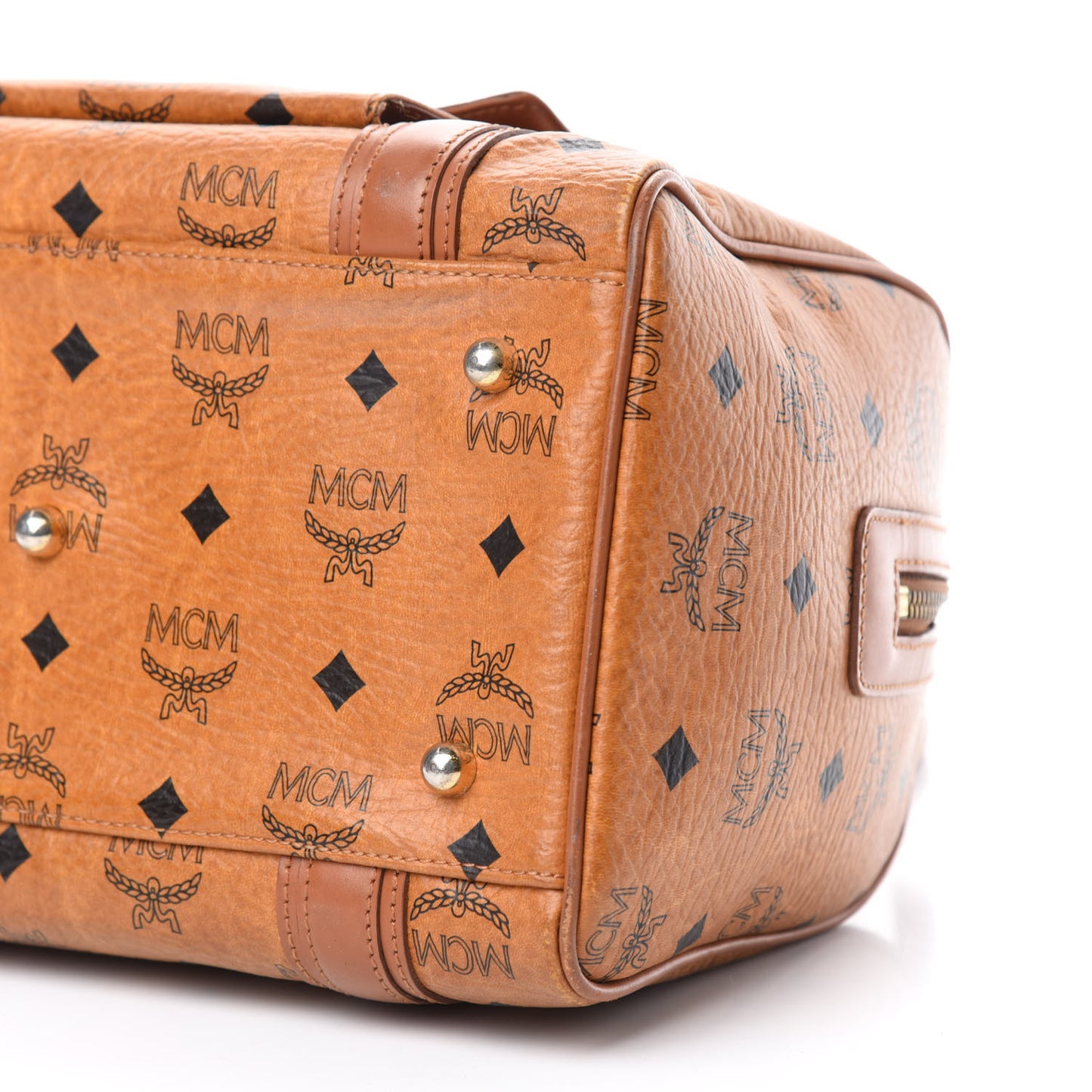 Visetos Small Boston Bag Cognac