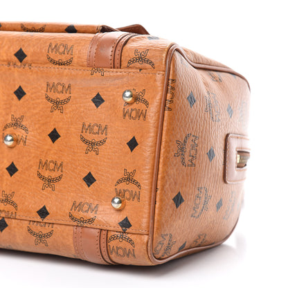MCM Visetos Small Boston Bag Cognac 7 of 11
