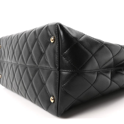Chanel Caviar Quilted Small Shopping Tote Black 10 of 11