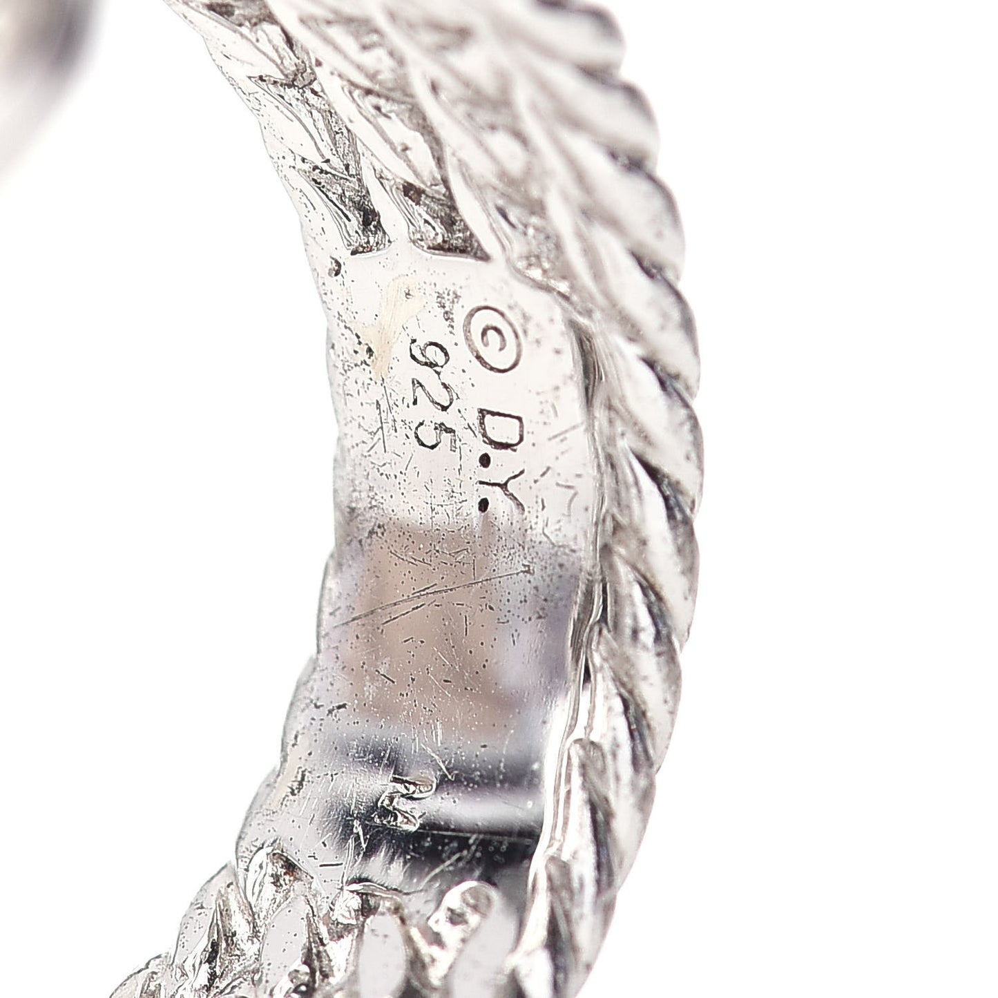 Sterling Silver Diamond Confetti 4 Row Ring 55 7.25