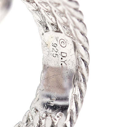 David Yurman Sterling Silver Diamond Confetti 4 Row Ring 55 7.25 5 of 5