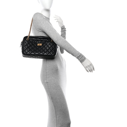 Chanel Aged Calfskin Quilted Medium Reissue Camera Case Black 3 of 10