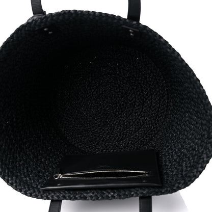Saint Laurent Raffia Medium Panier Bag Black 5 of 9