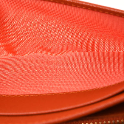 Prada Tessuto Impuntu Triangle Continental Flap Wallet Orange 4 of 19